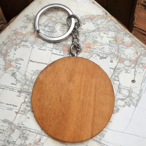 Porte-clés Gravé Carte de Votre Rencontre