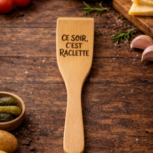 SPATULE À RACLETTE GRAVÉE
